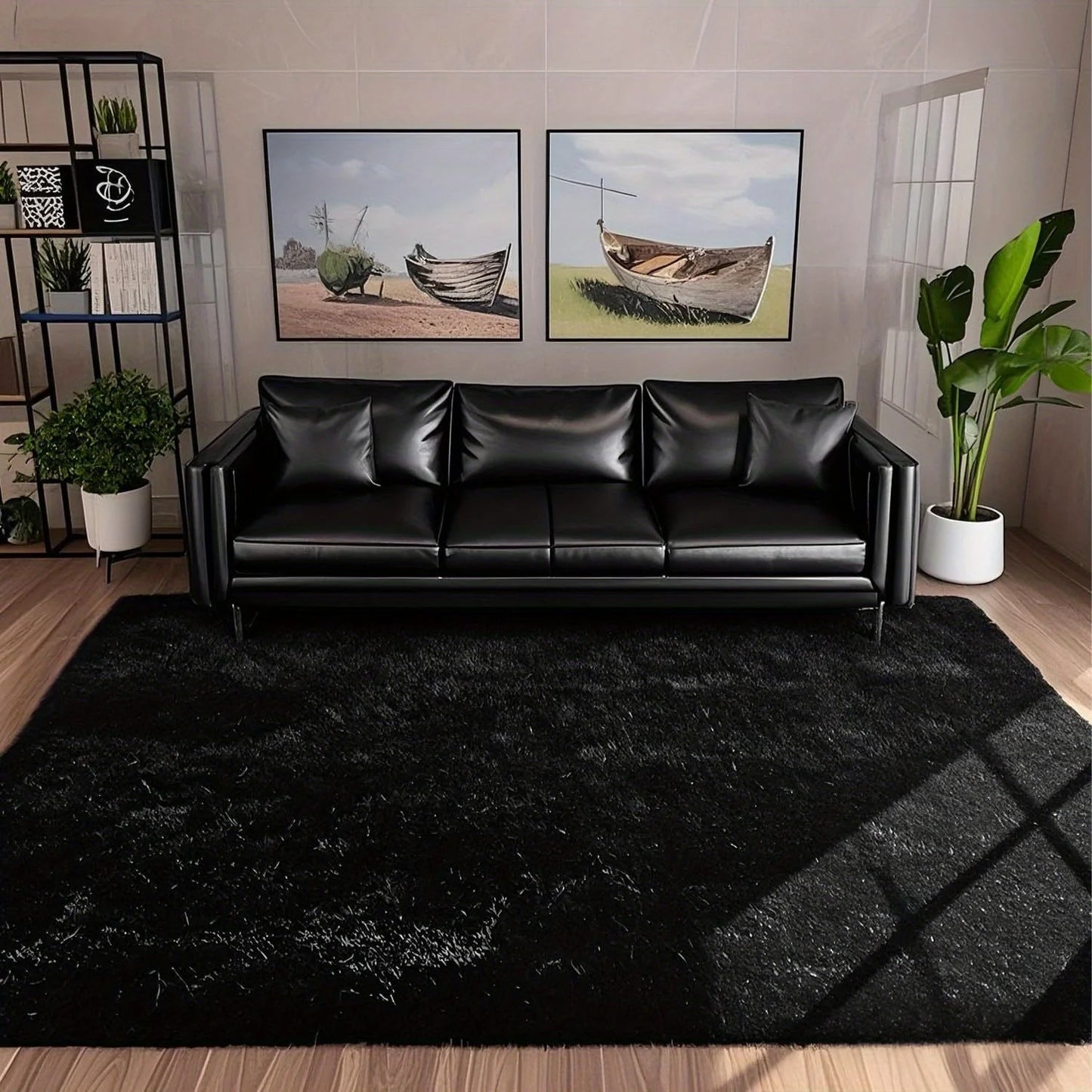 Plush Aubusson Geometric Area Rug Soft Polyester Bedroom Decor