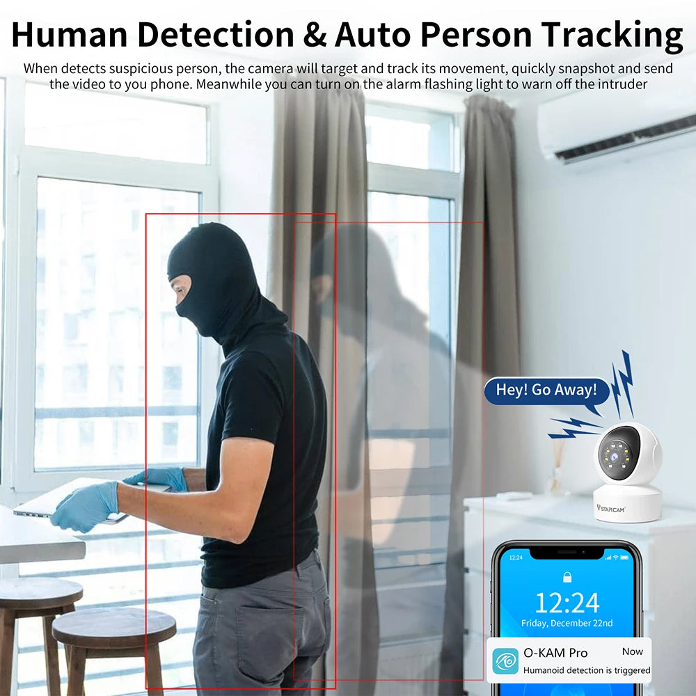 Vstarcam Indoor 360 Security Camera With 1080P Motion Detection
