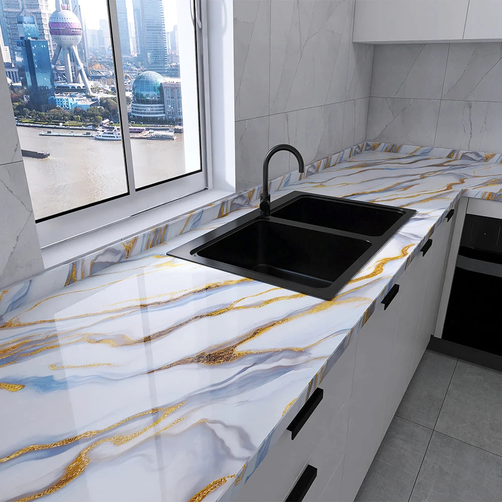 Peel And Stick PVC Vinyl Wallpaper For Kitchen Moisture Resistant