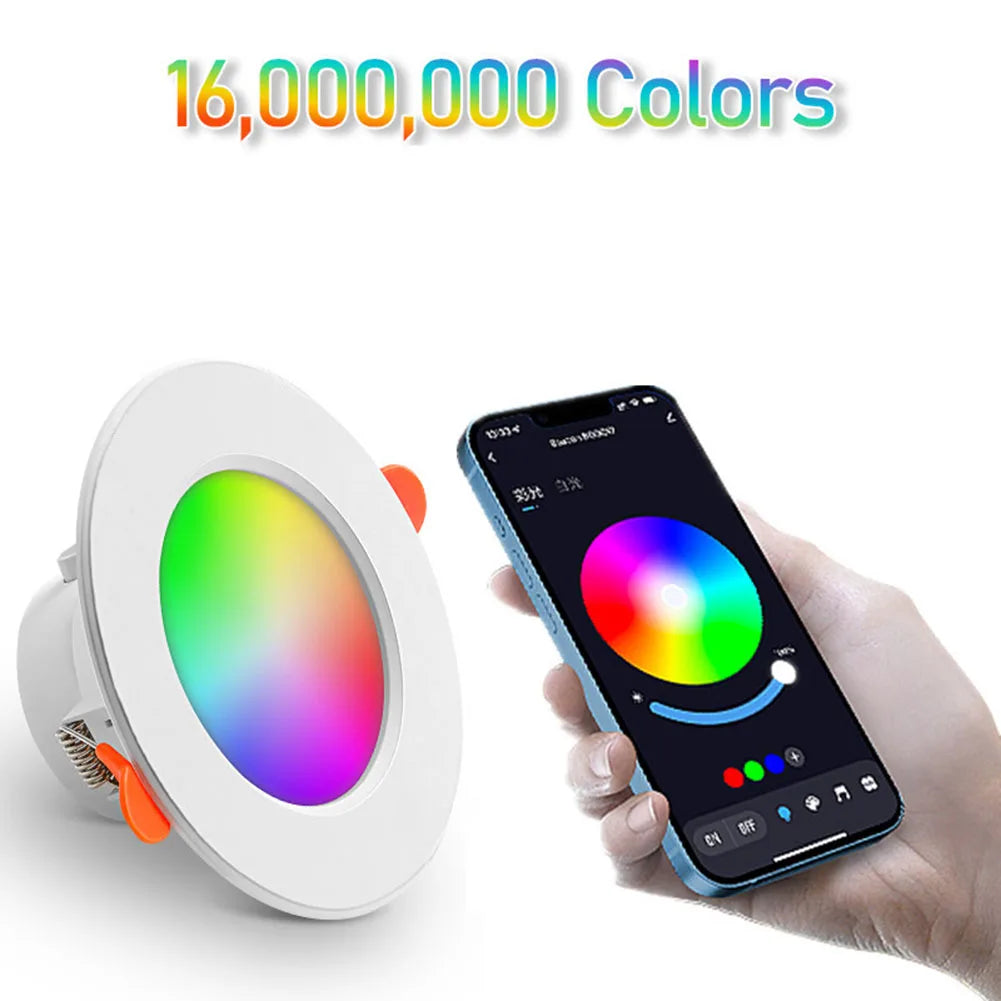 APWIKOGER Smart LED Downlight 10W RGB CCT Bluetooth Ceiling Lamp