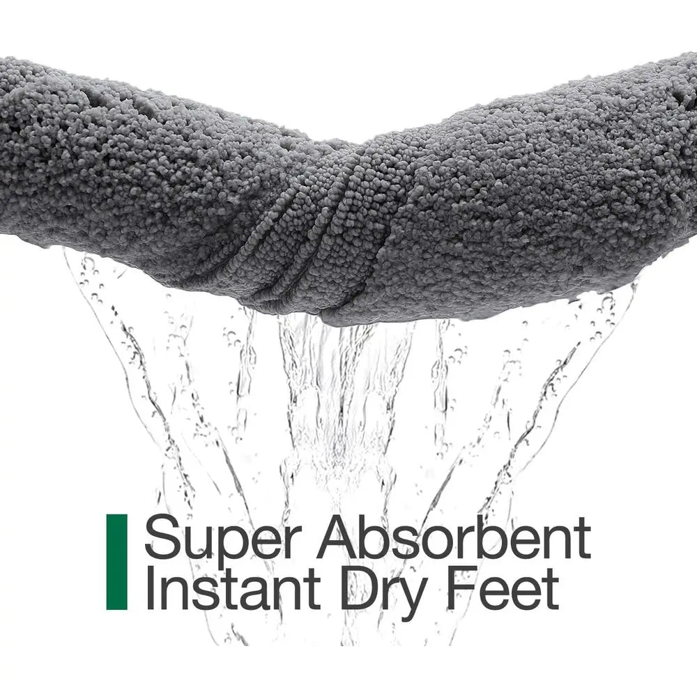 Non-Slip Rubber Backed Bath Rug Absorbent Washable Mat for Bathroom