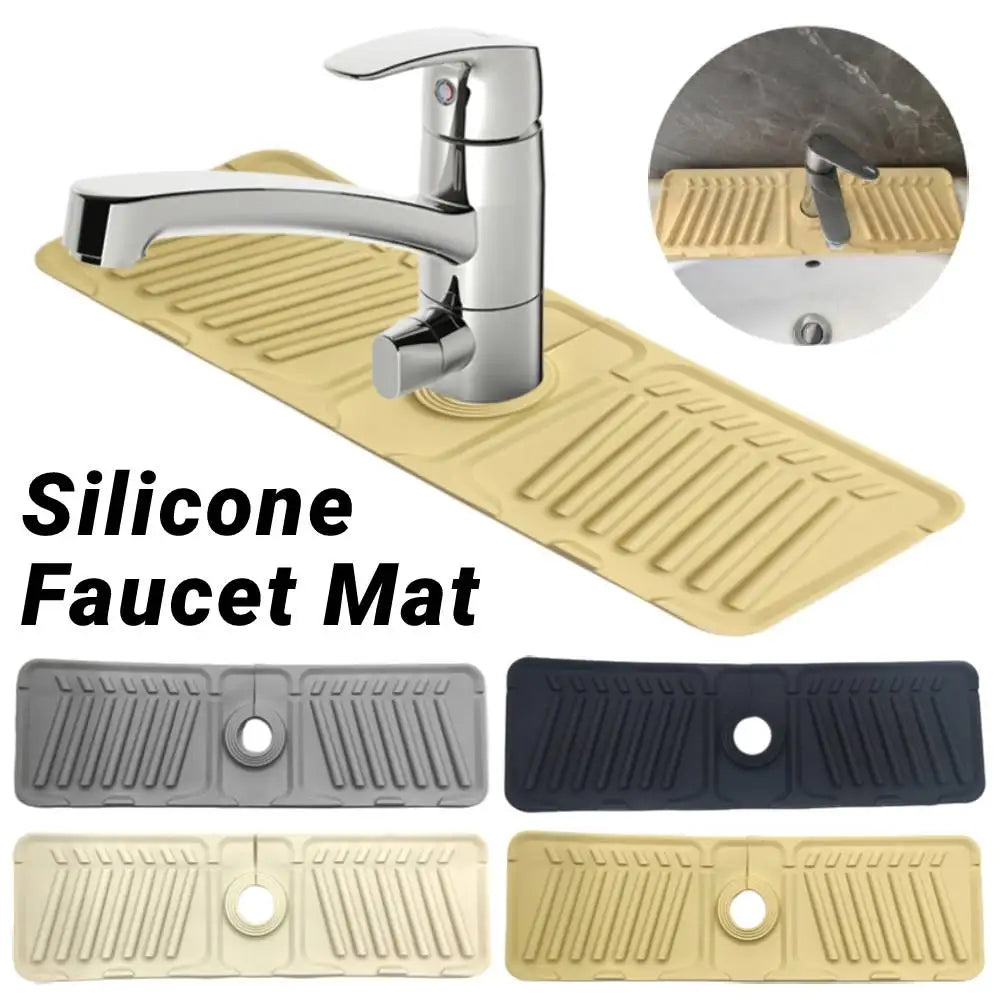 Silicone Faucet Mat Multifunction Draining Pad For Kitchen Countertop