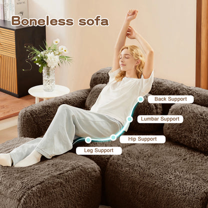 Comfortable U Shaped Modular Sofa With Ergonomic Boneless Design