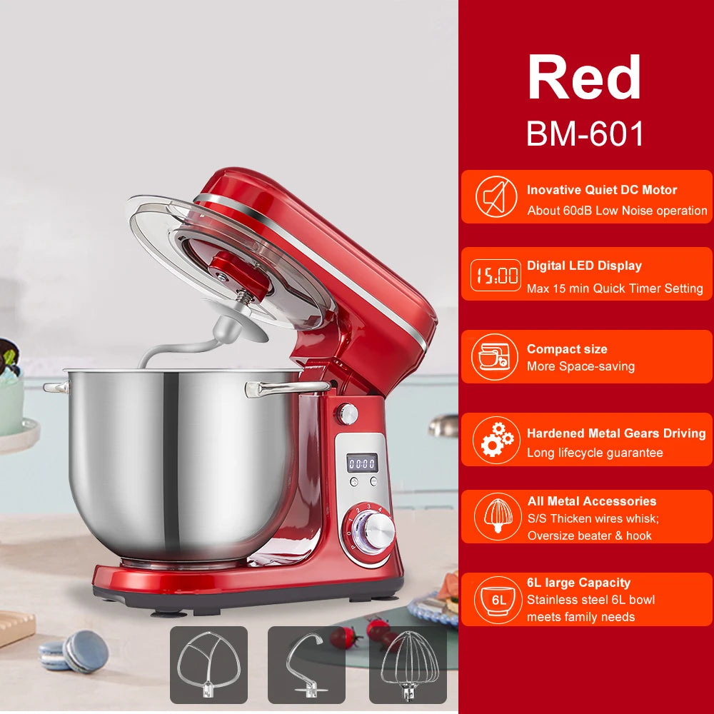 Biolomix Kitchen Stand Mixer With Blender Quiet Motor 6 Speed