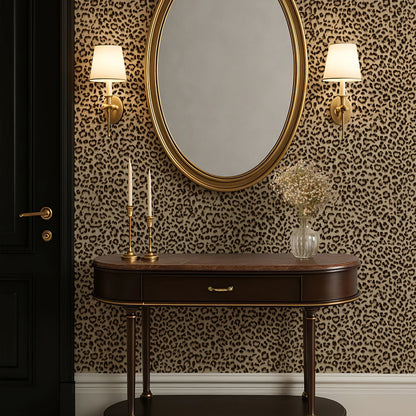 Peel And Stick Leopard Print PVC Wallpaper For Decor