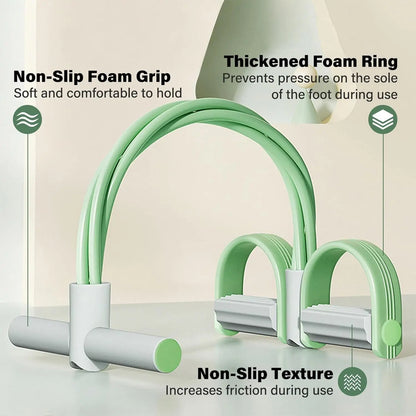 Natural Rubber Pedal Resistance Bands With Handles Home Gym Fitness