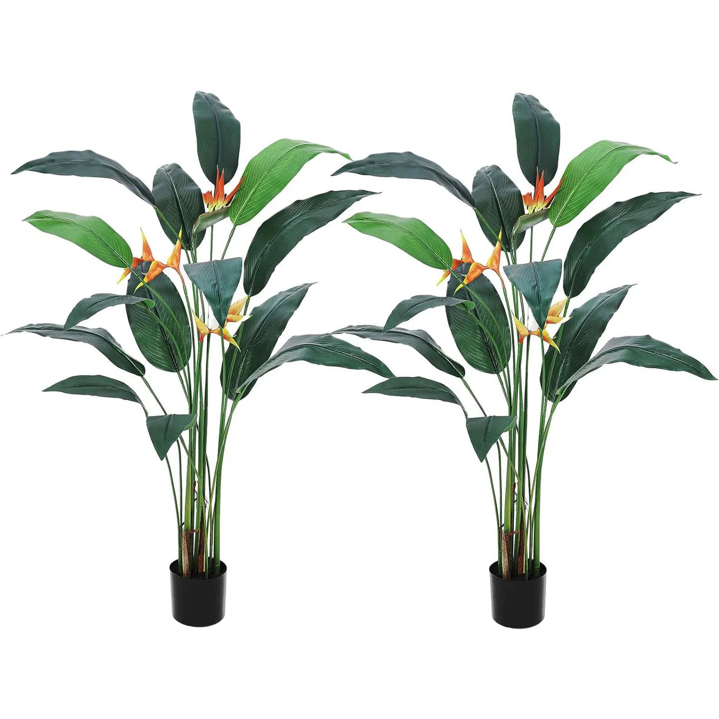 HiMISSCN Bird Of Paradise Artificial Plant 2-Piece Floor Decor