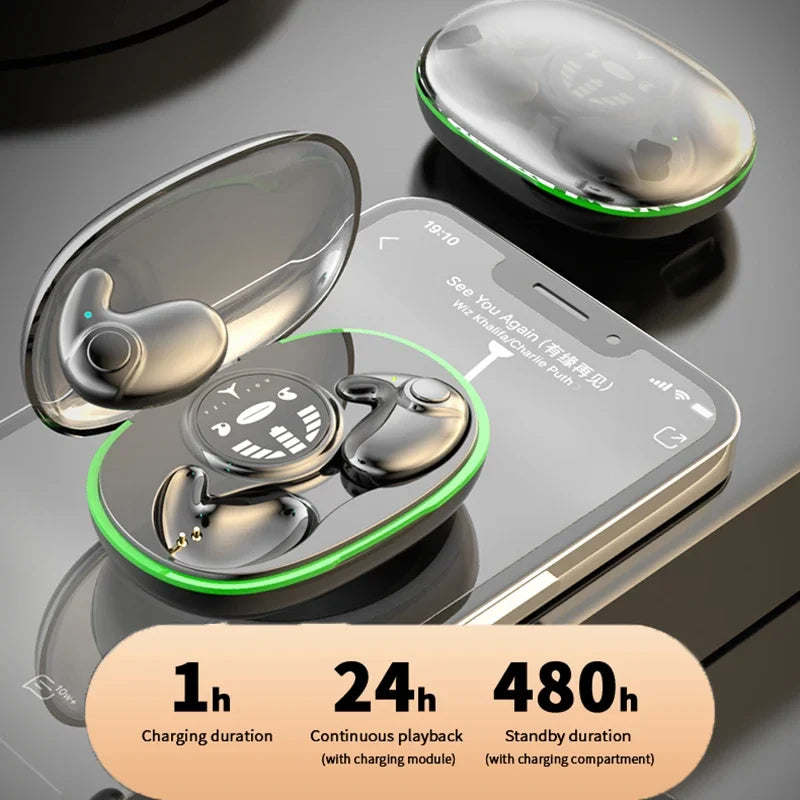 SHUKE Invisible Sleep Earphones Bluetooth 5.3 IPX5 Earbuds