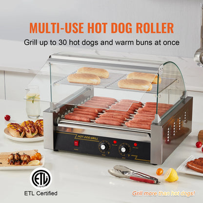 SucceBuy Commercial Hot Dog Roller Electric Sausage Maker 110V