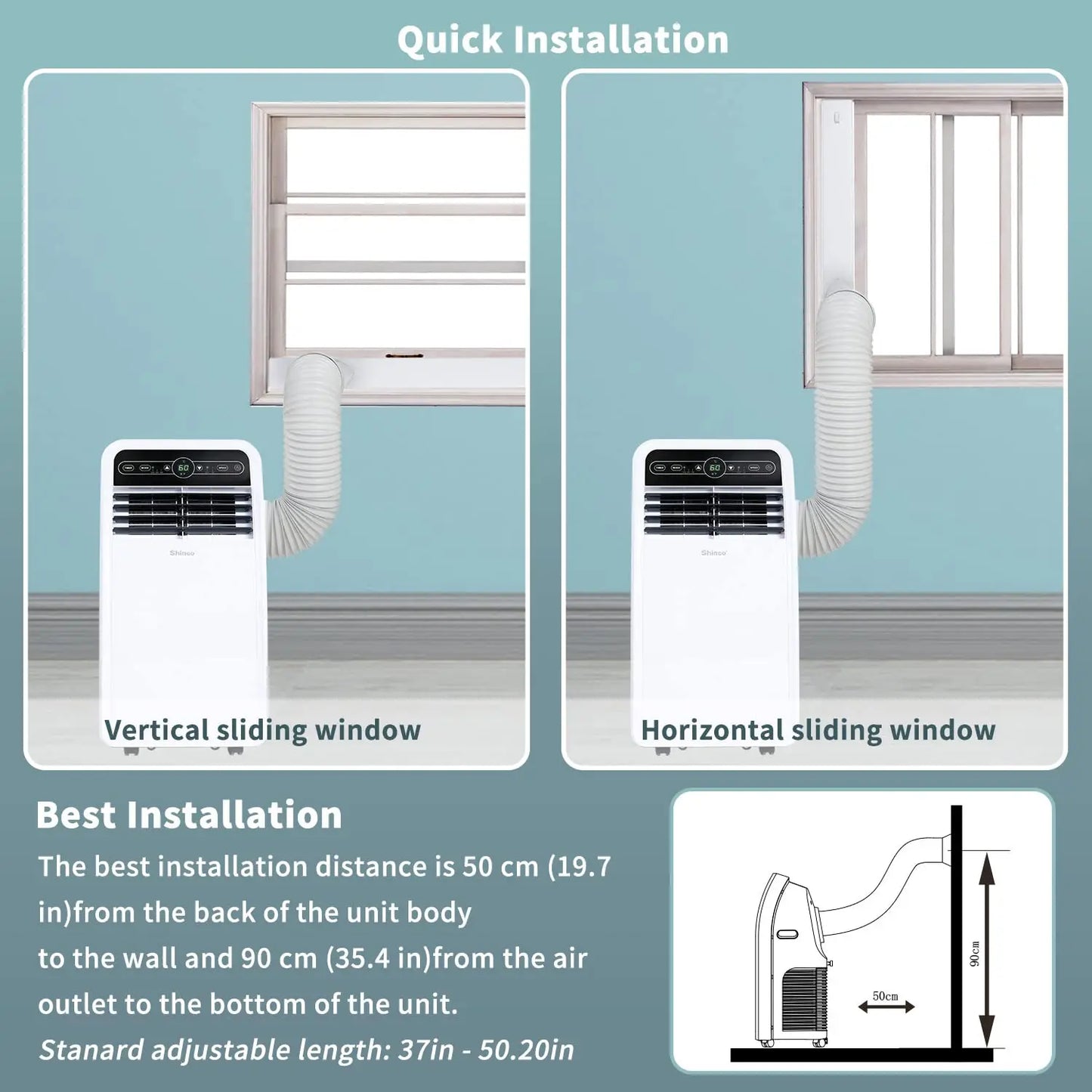 Shinco Portable Air Conditioner With Built In Dehumidifier