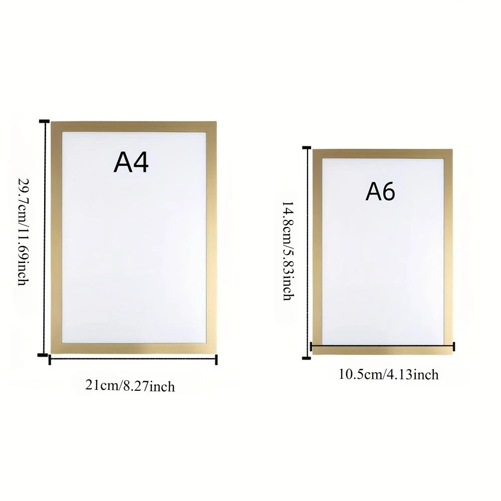 3Pcs Magnetic Wall Frame Set Self Adhesive Photos Notes