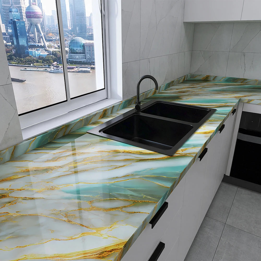 Peel And Stick PVC Vinyl Wallpaper For Kitchen Moisture Resistant