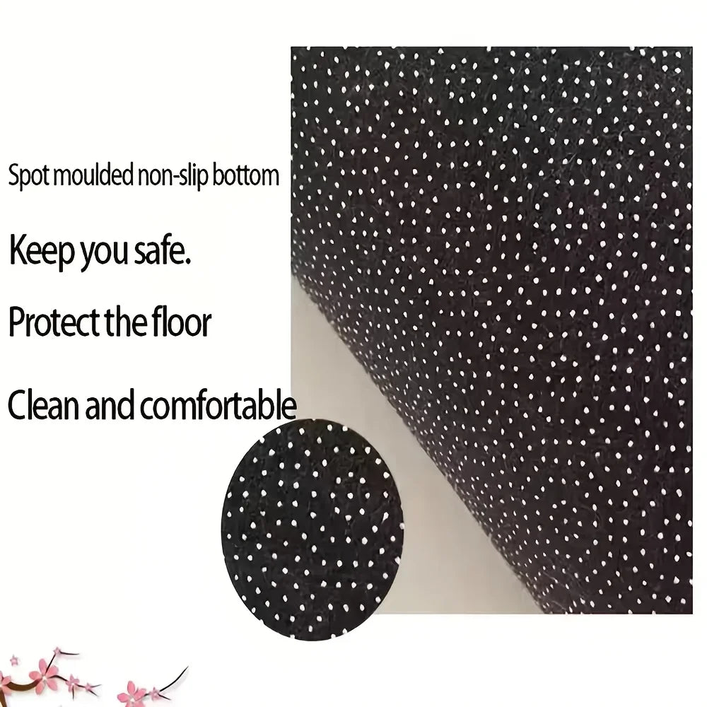 Velvet Area Rug With Anti Slip Rubber Backing, Machine Washable