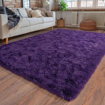 Modern Soft Shag Rug For Bedroom And Living Room With Plush Carpet