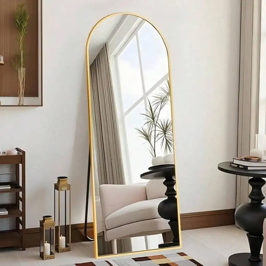 Arched Mirror For Wall And Floor Decor Elegant Home Reflection