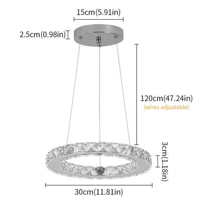 GreeLustr Luxury Crystal Pendant Light Dimmable Chandelier