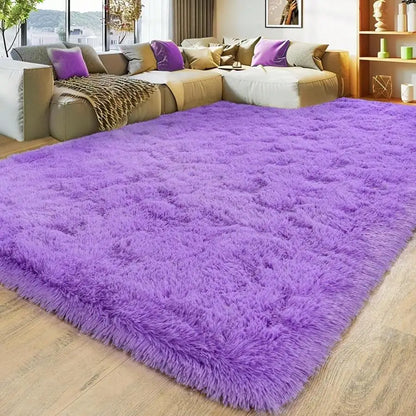 Modern Soft Shag Rug For Bedroom And Living Room With Plush Carpet