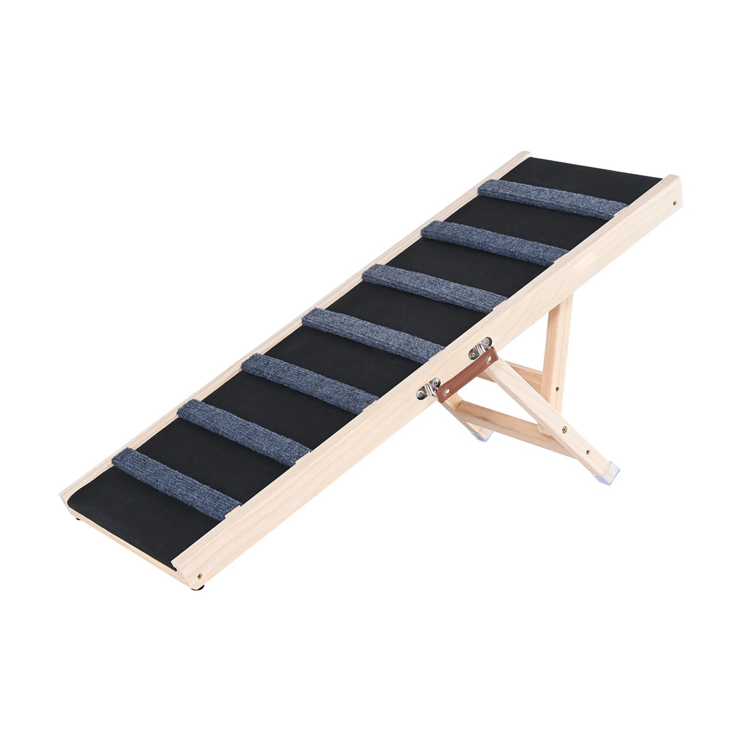 SucceBuy Wooden Anti-Slip Foldable Dog Ramp With Adjustable Height
