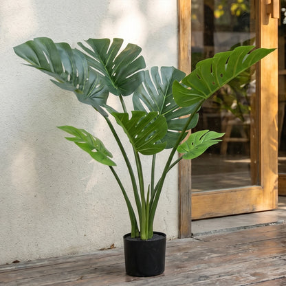 Artificial Monstera Tree Tropical Plant With Pot Indoor Outdoor Decor