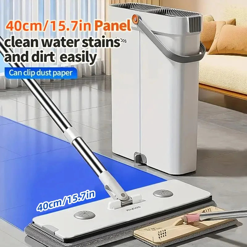 Joybos Ultra Slim Flat Mop System With Microfiber Pads