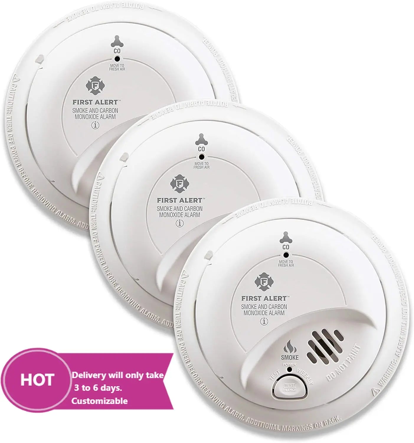 SC9120B-3 Hardwired Smoke And Carbon Monoxide Detector With Battery Backup