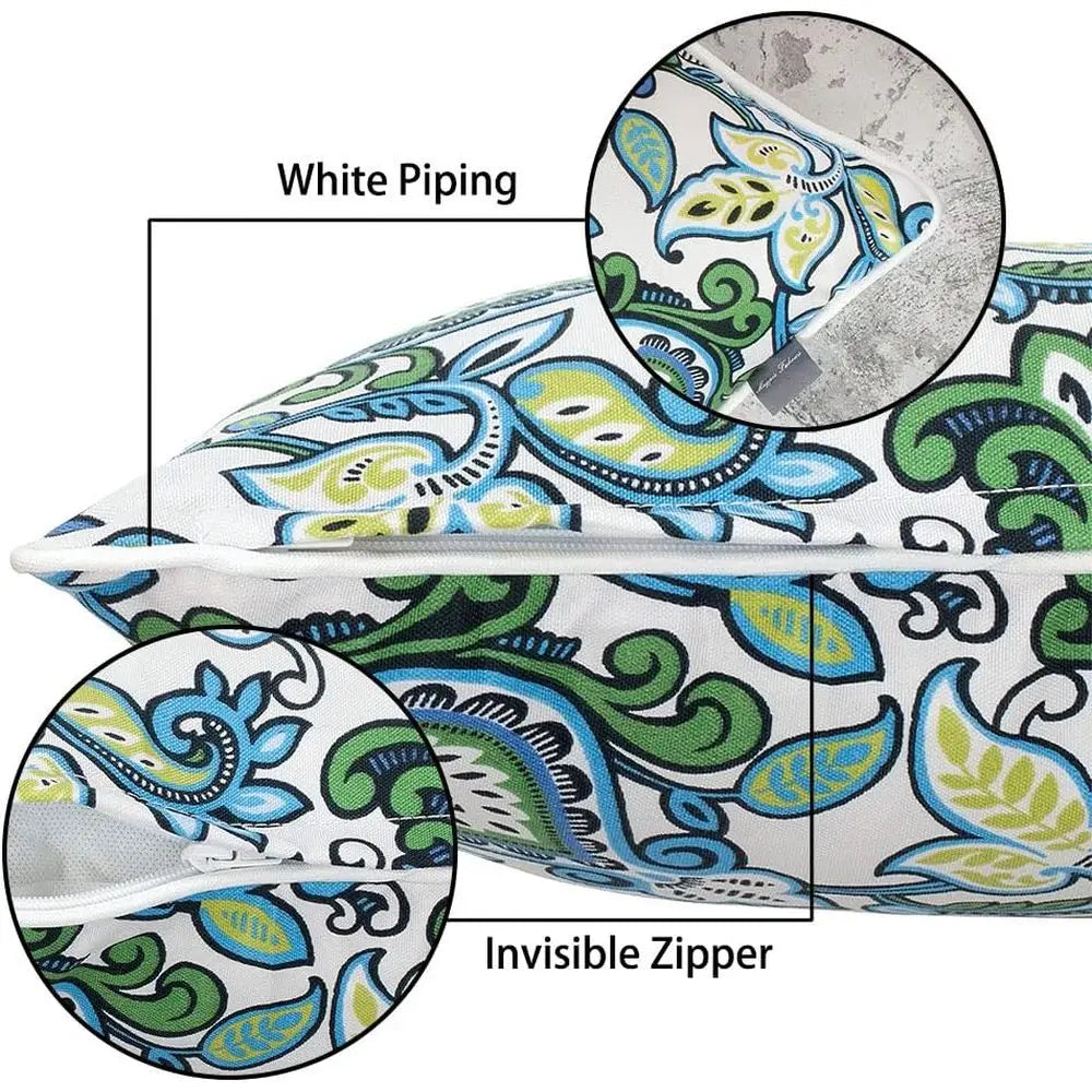 Outdoor Waterproof Lumbar Rectangular Throw Pillow With Insert