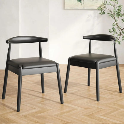 FARINI Dining Chairs Set Mid-Century Modern Solid Wood Legs