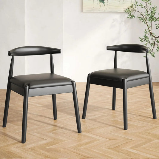 FARINI Dining Chairs Set Mid-Century Modern Solid Wood Legs