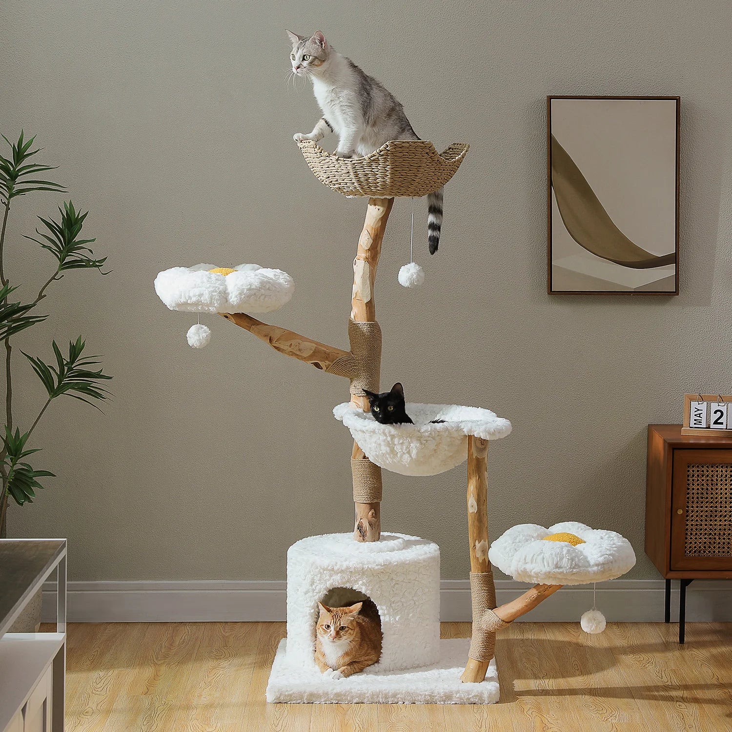 PAWZ Road Cat Tree Tower With Sisal Scratching Post