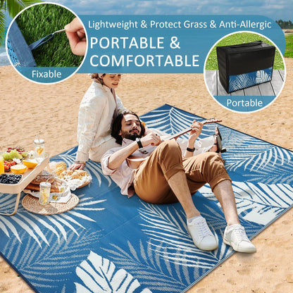 Outdoor Rug Waterproof Recycled Plastic Straw Patio Carpet