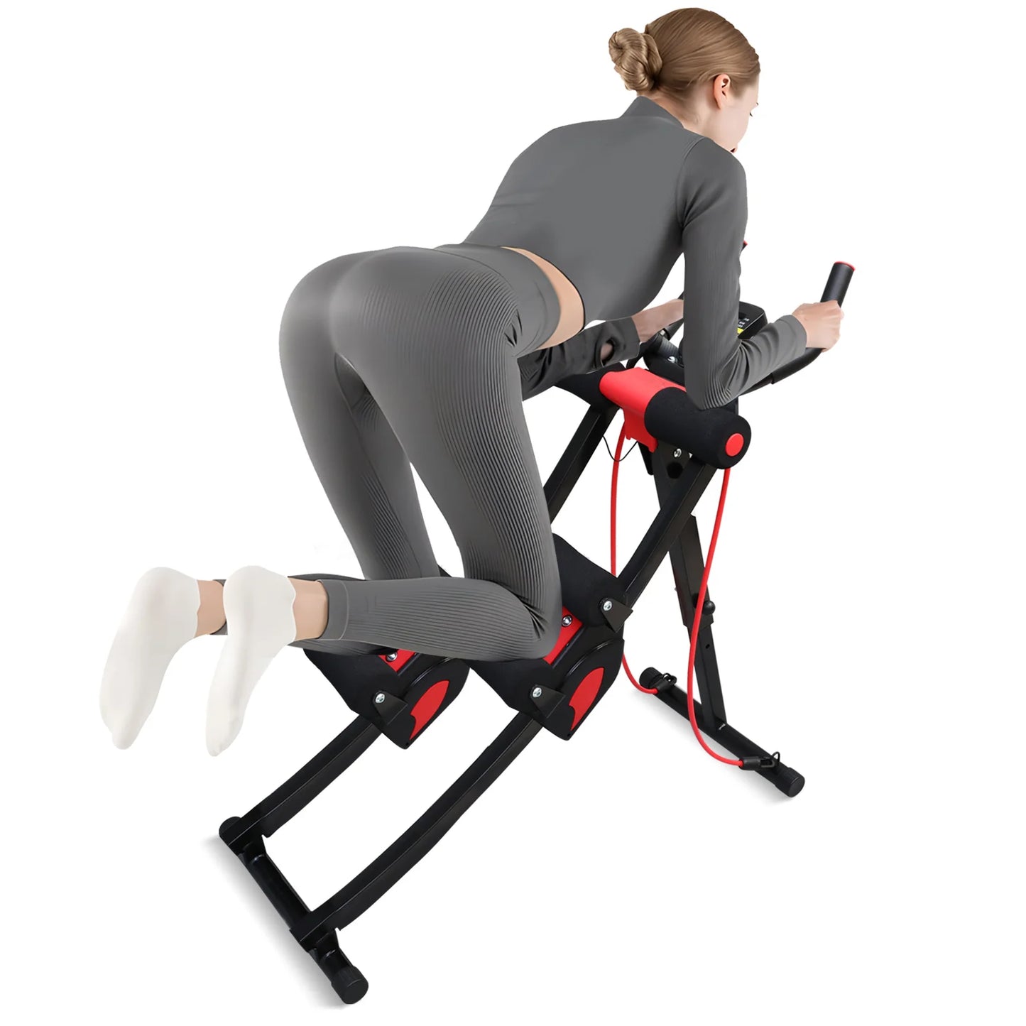 Foldable Abdominal Exercise Machine With LCD Display For Home Gym