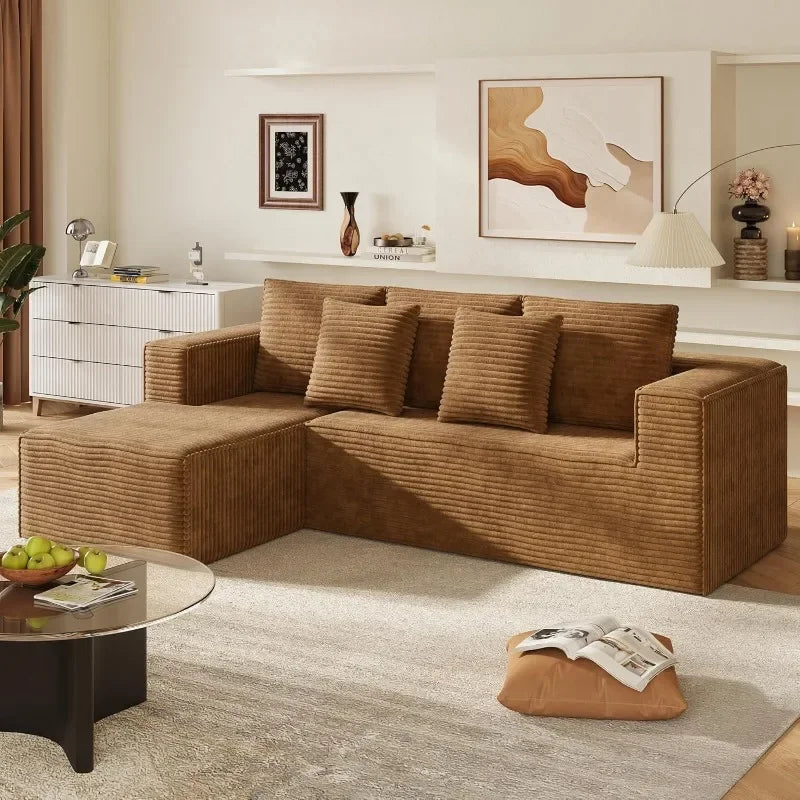 WLIVE U Shaped Sectional Sofa With Storage Chaise Units