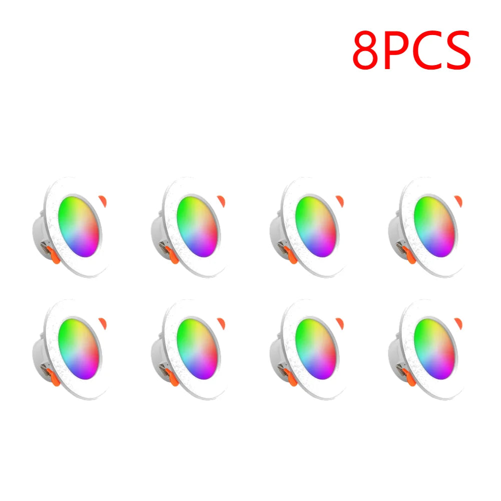 APWIKOGER Smart LED Downlight 10W RGB CCT Bluetooth Ceiling Lamp