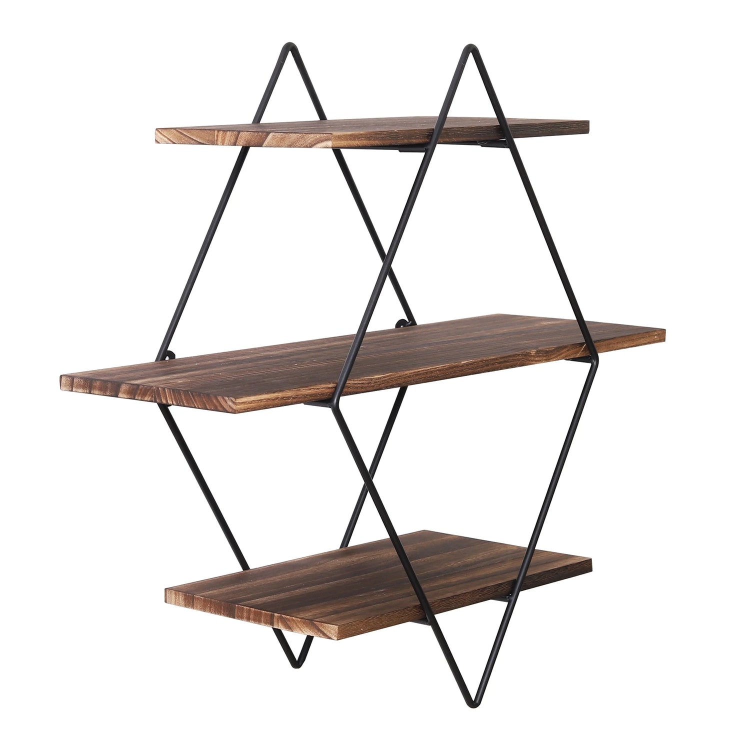 Rustic Wood Wall Mounted Floating Shelves for Kitchen Display