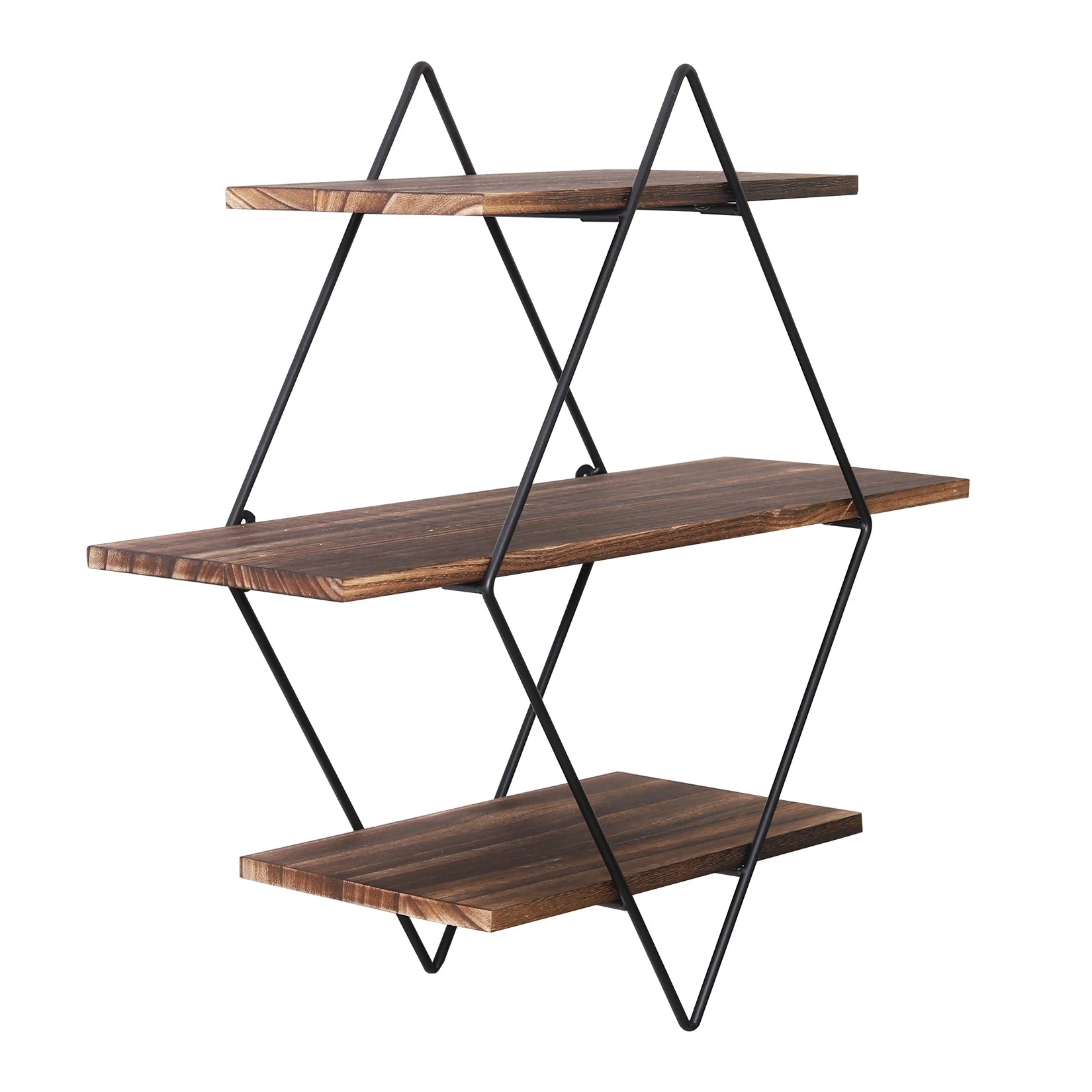 Rustic Wood Wall Mounted Floating Shelves for Kitchen Display