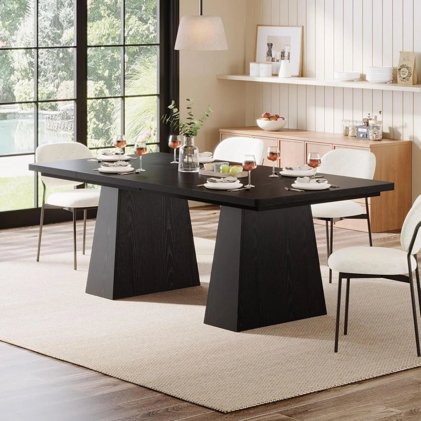 LITTLE TREE Dining Table For Four To Six Tapered Legs