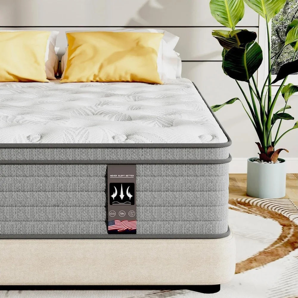 Hybrid Mattress With Pocketed Coils And Gel Memory Foam