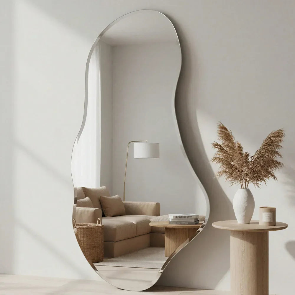 XMSJ Decorative Modern Asymmetrical Wall Mirror For Living Room