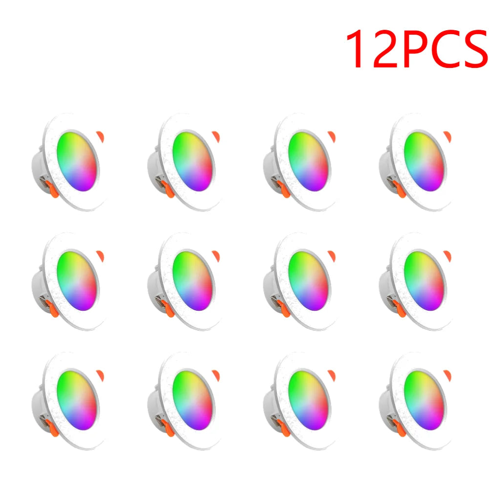 APWIKOGER Smart LED Downlight 10W RGB CCT Bluetooth Ceiling Lamp