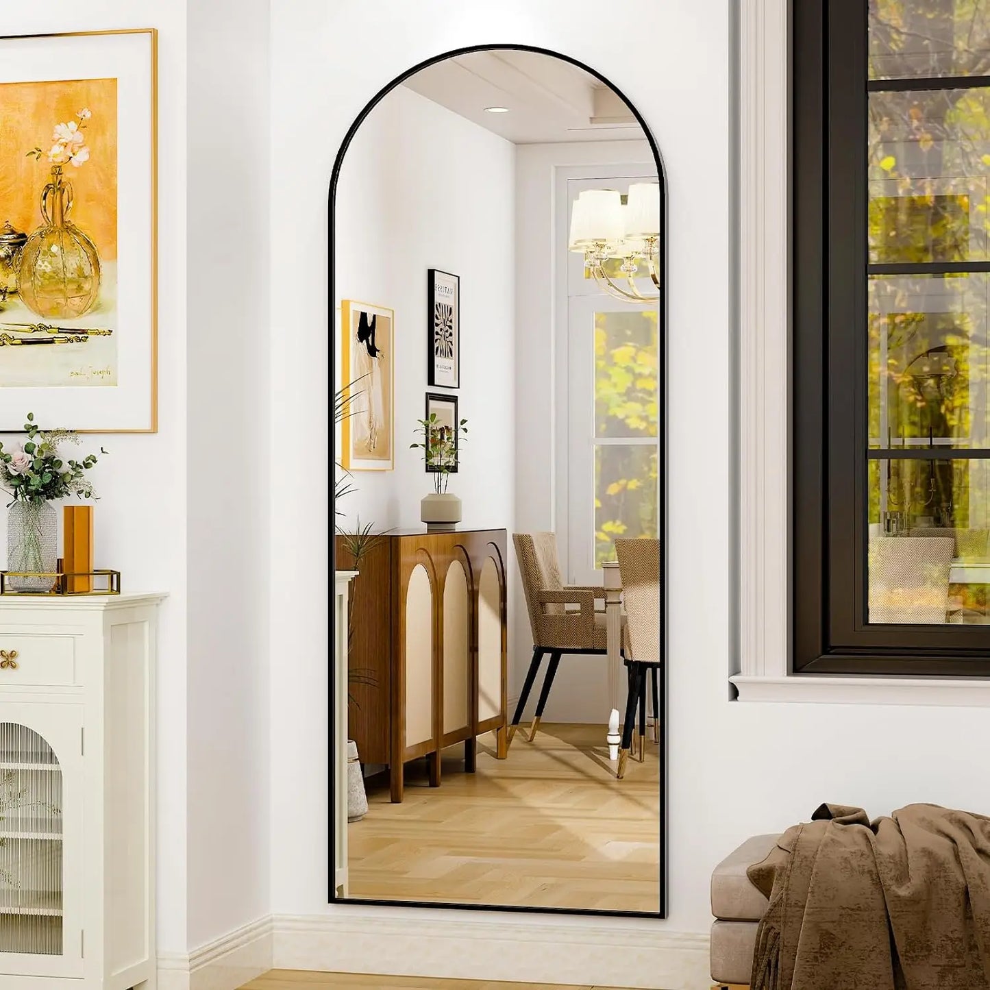 HARRITPURE Full Length Mirror With Aluminum Frame For Home