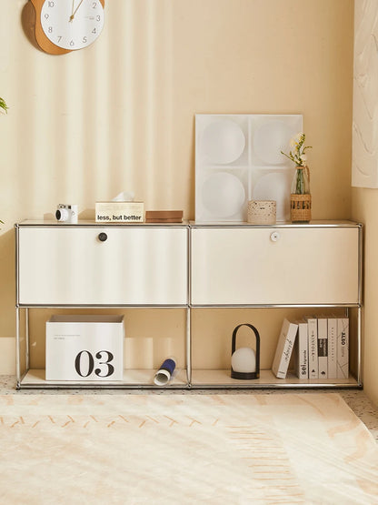 Bigcityfur TV Stand and Corner Cabinet Metal Storage