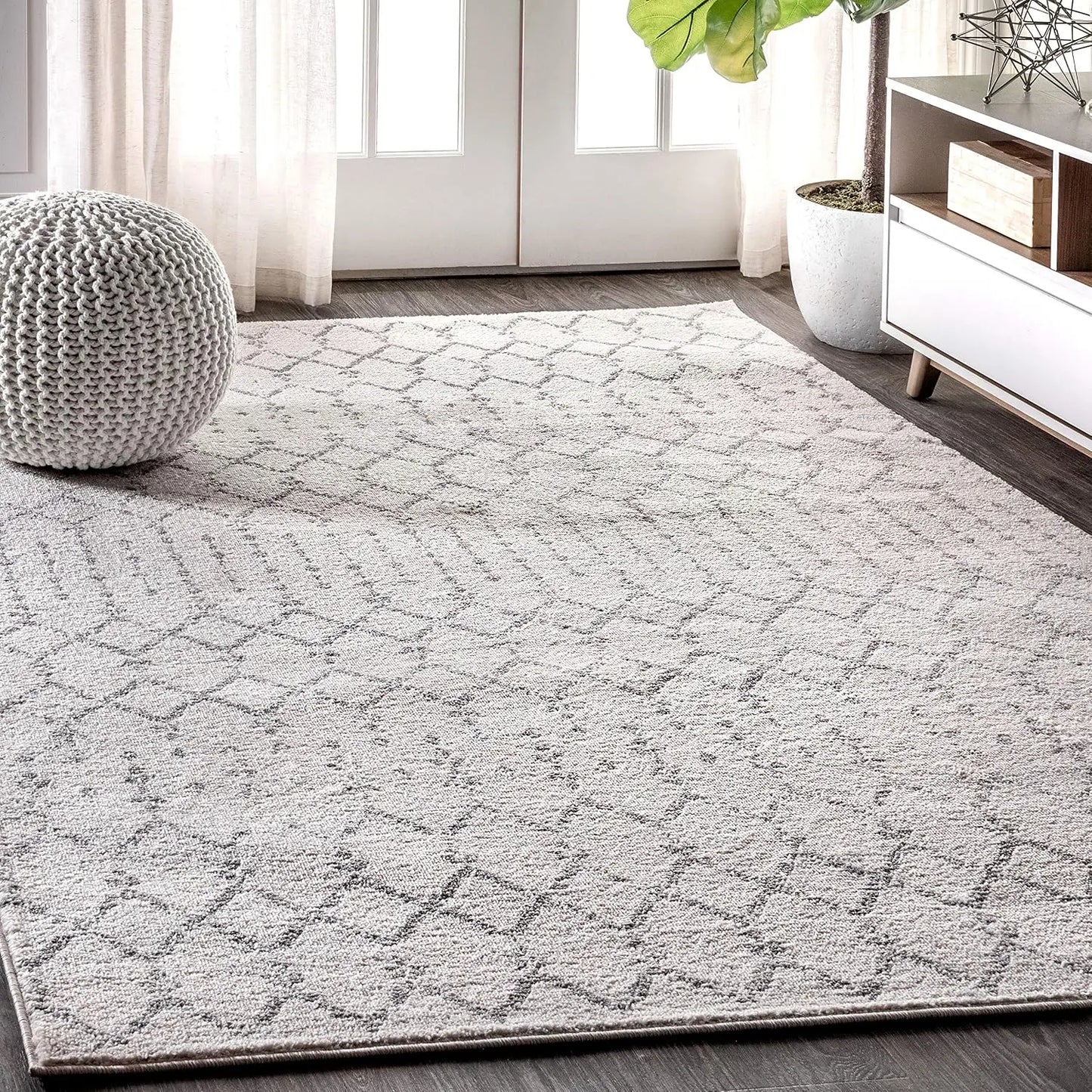 Boho Vintage Diamond Area Rug Moroccan Style For Living Room