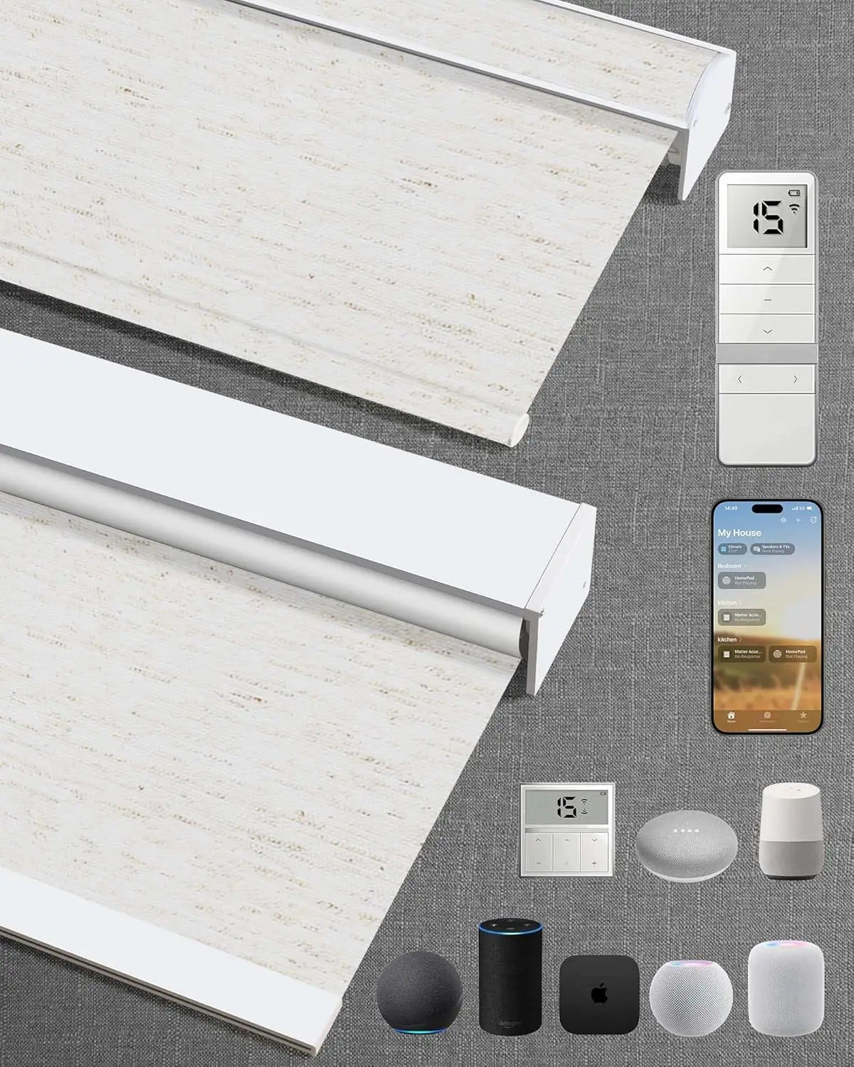 Motorized Blackout Blinds With Remote And Smart Home Control