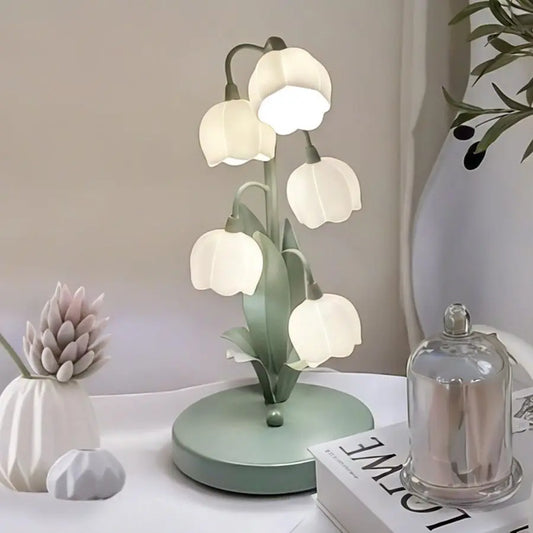 Floral Lamp Orchid Design For Home Bedside Table Decor