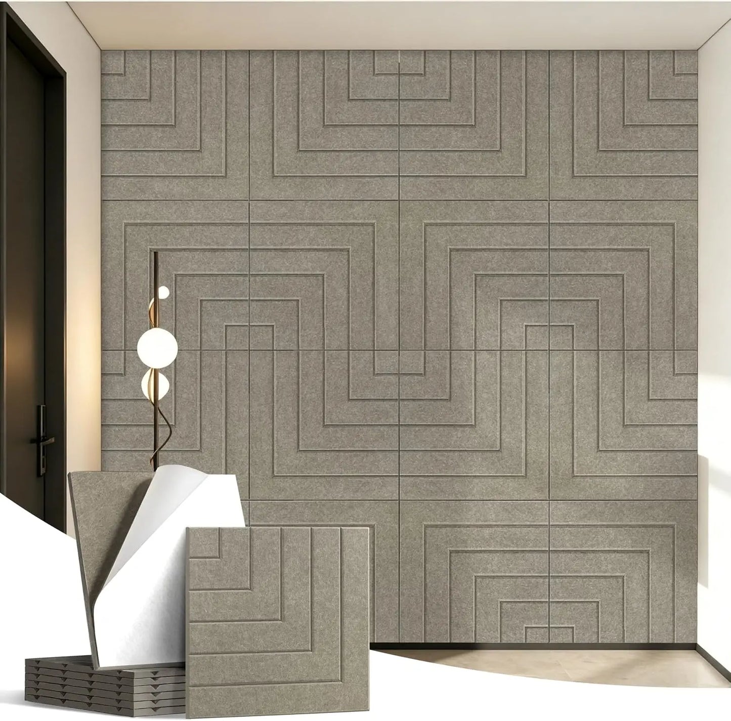 Self-Adhesive Acoustic Panels 6-Pack for Home Studio Sound Absorption