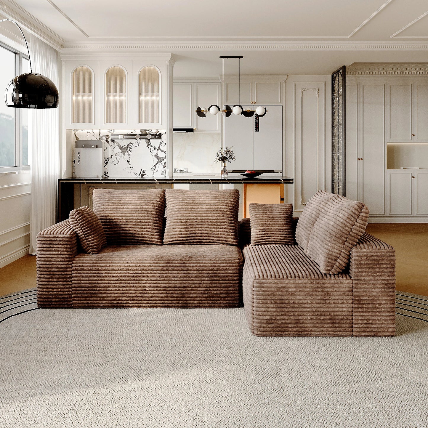 Sdorens L Shaped Cloud Sectional Sofa Modern Modular Couch