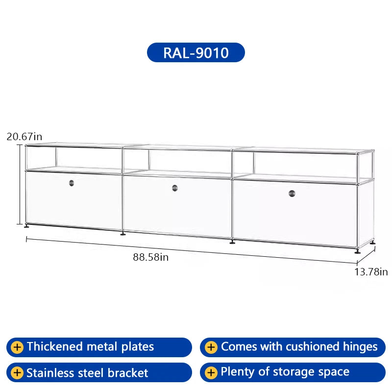 Bigcityfur TV Stand and Corner Cabinet Metal Storage