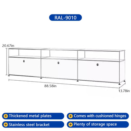 Bigcityfur TV Stand and Corner Cabinet Metal Storage