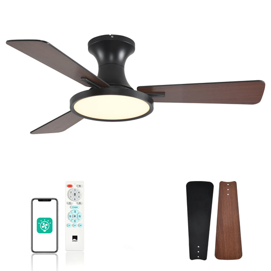 Orison Smart Ceiling Fan With Light RGB Dimmable LED Six Speed Reversible