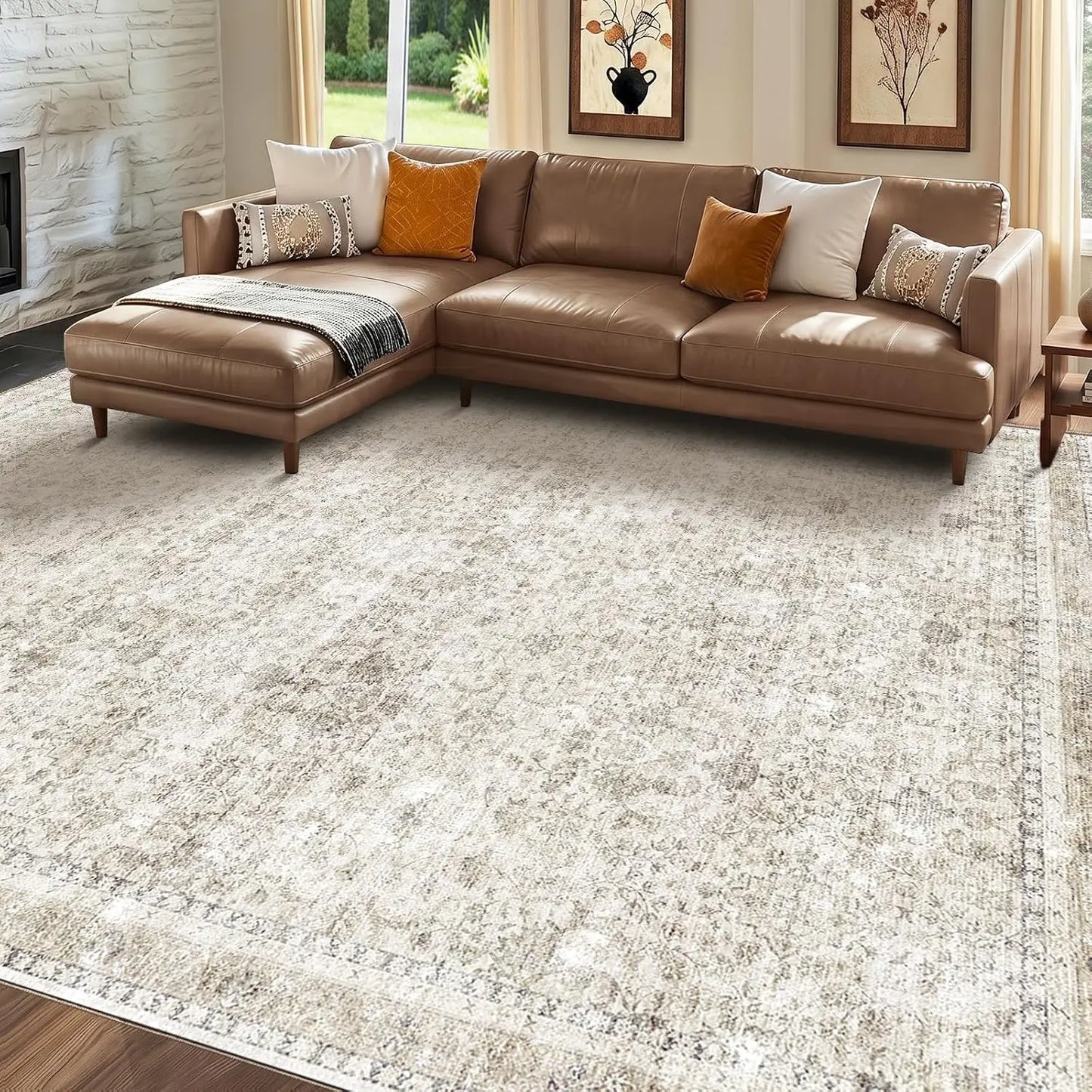 Ultra Soft Washable Area Rugs Non Slip Backing Stain Resistant